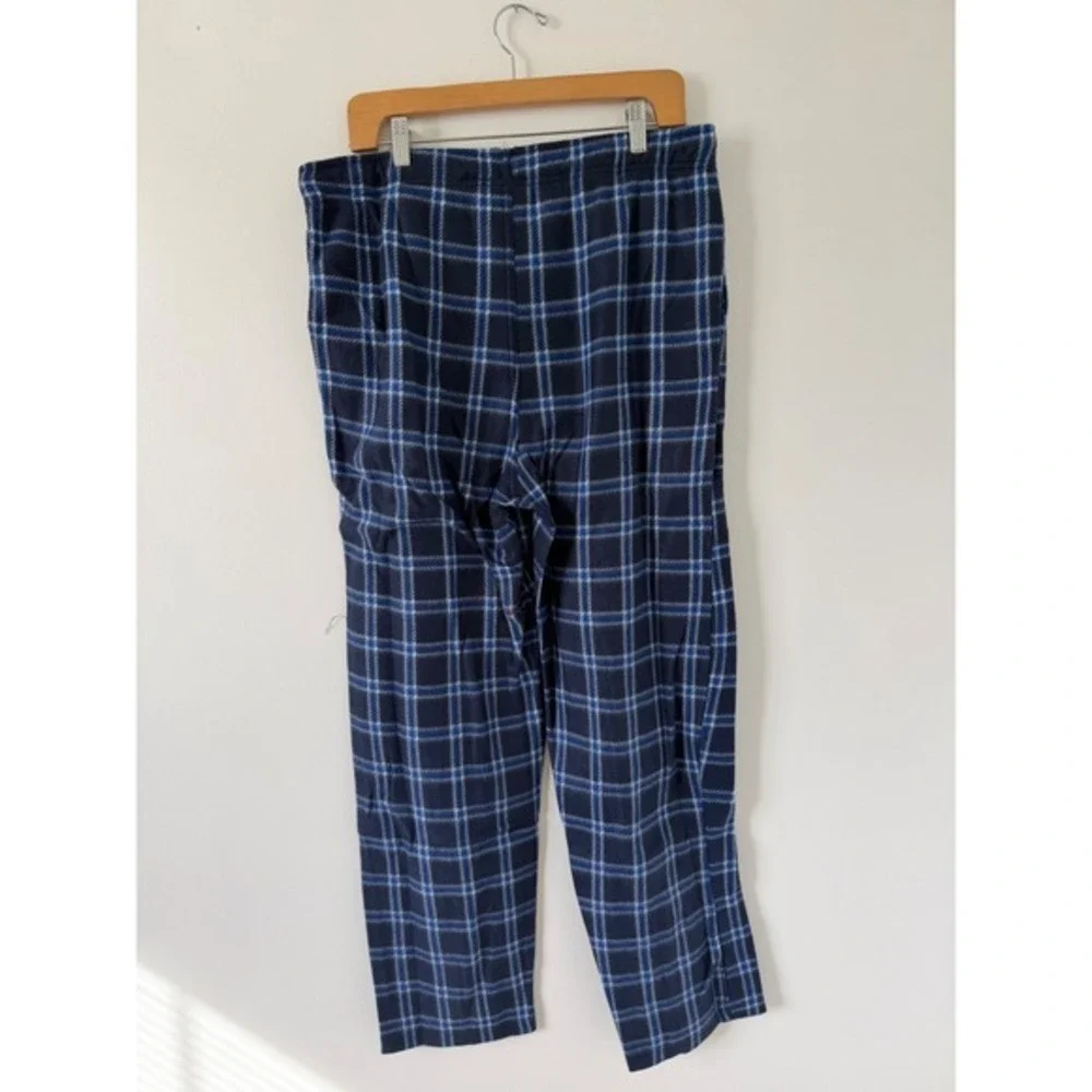 Fruit of the Loom Men's Sleepwear Pajama‎ Bottoms – Blue Plaid – Size Large